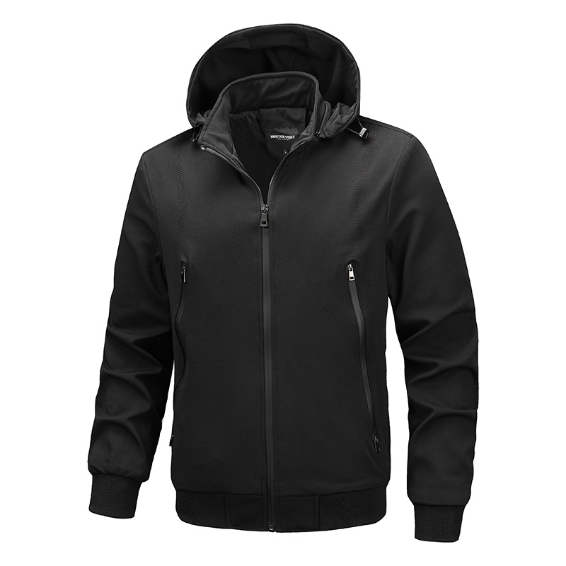 Cross-border European And American Style Breathable Hooded Thin Cardigan Jacket For Men, Trendy Sporty Spring And Autumn Design With Large P