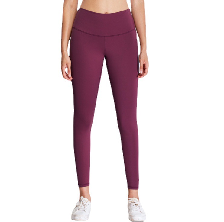 European And American Style Double-Sided Stretch Running Sports Pants High-Waisted Butt-Lifting Peach Butt Solid Color Tight Pocket Yoga Women's Long Pants — image 6 of 10