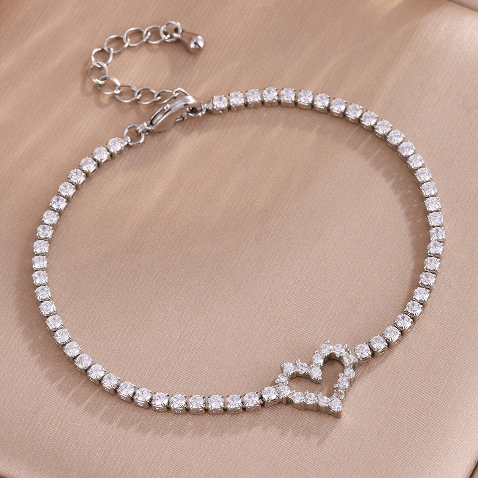 Cross-Border European And American Style Full Diamond Light Luxury Bracelet, Niche Design, Light Luxury Style,