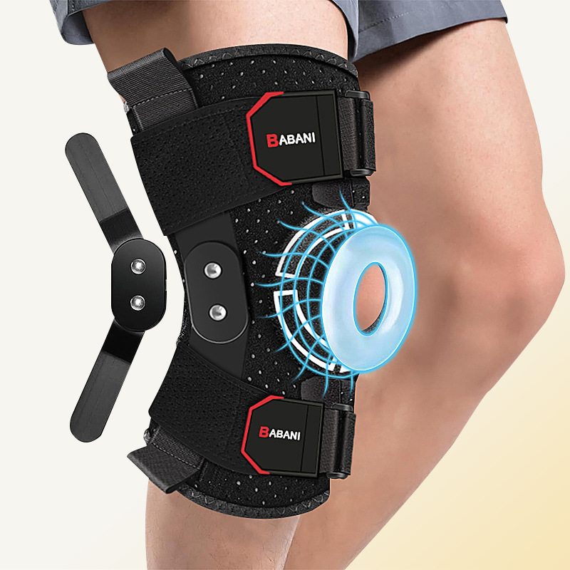 Cross-Border Knee Support Sports Brace With Silicone Patella Fixation, Anti-Slip, Adjustable Running Knee Brace For Men 3