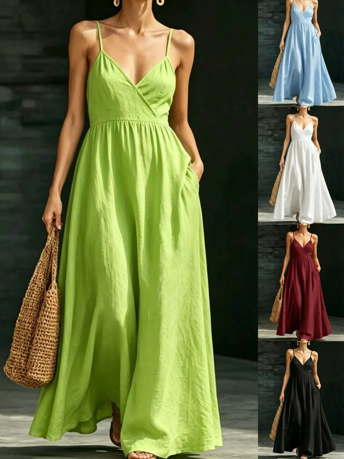 European And American Summer Women's Clothing V-neck