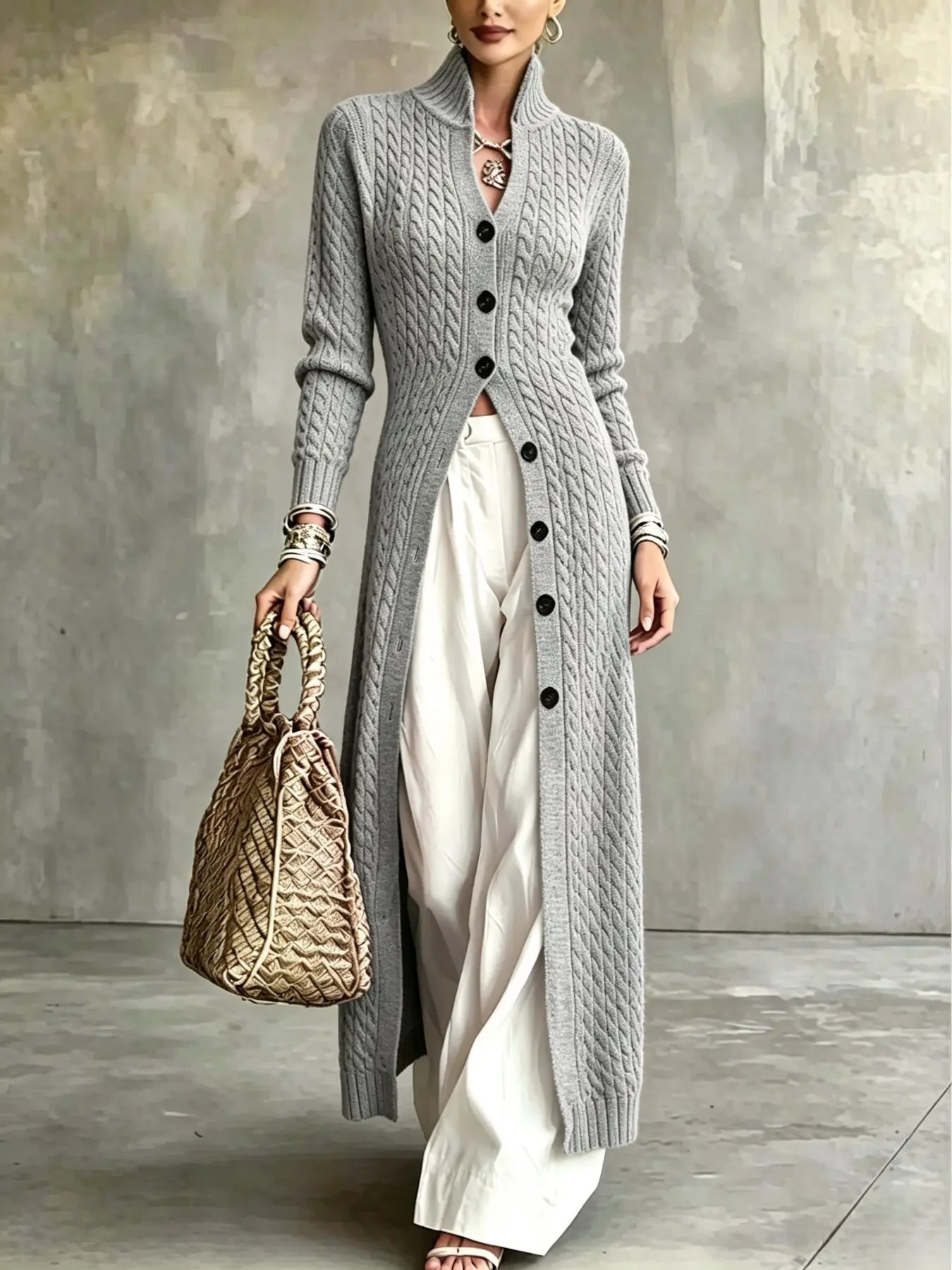 Women's long cardigan supplier reference image 3