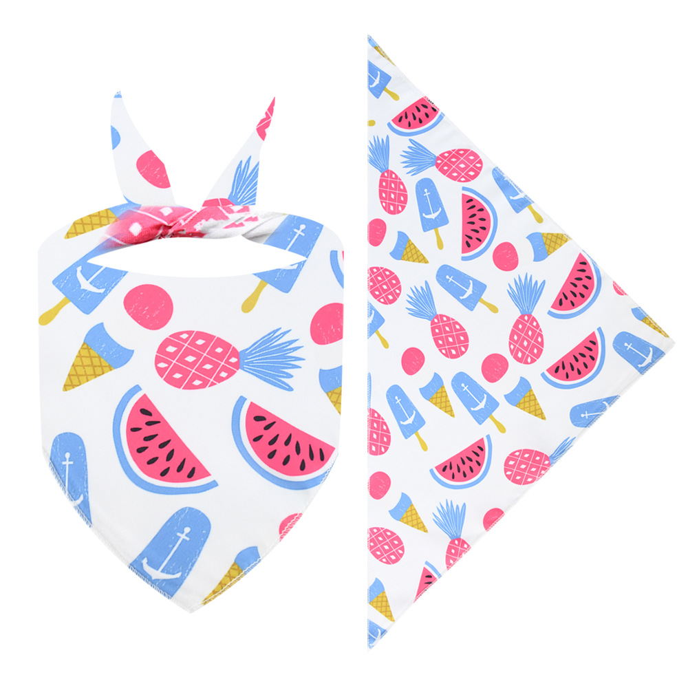 Babero-bufanda estampado con frutas