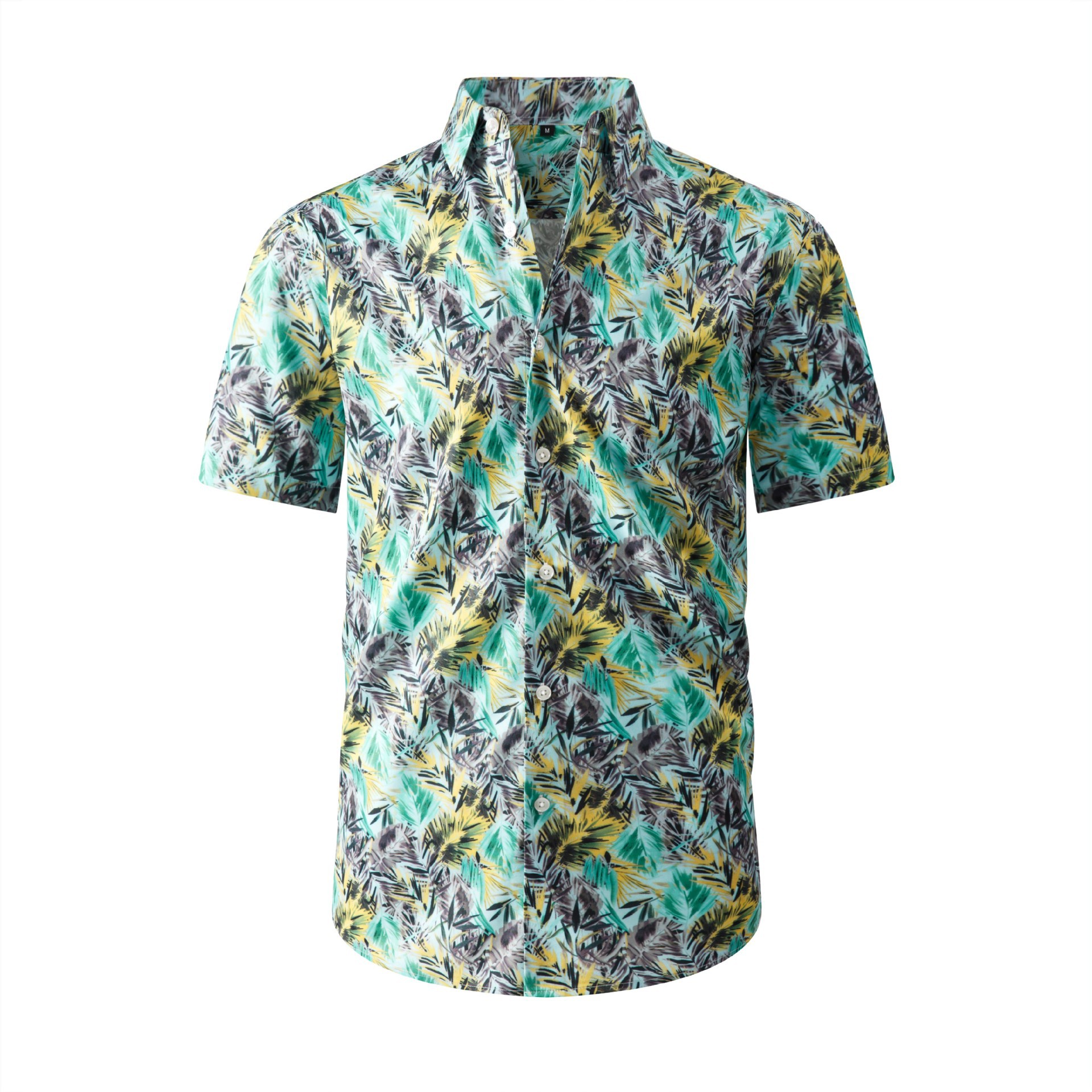 Jiana Cross-Border Specializes In Supplying European And American Style Hawaiian Beach Shirts For Men, Short-Sleeved, Stretchy, Wrinkle-Free, Cool-Feeling Men's Shirts And Cardigans — photo 1