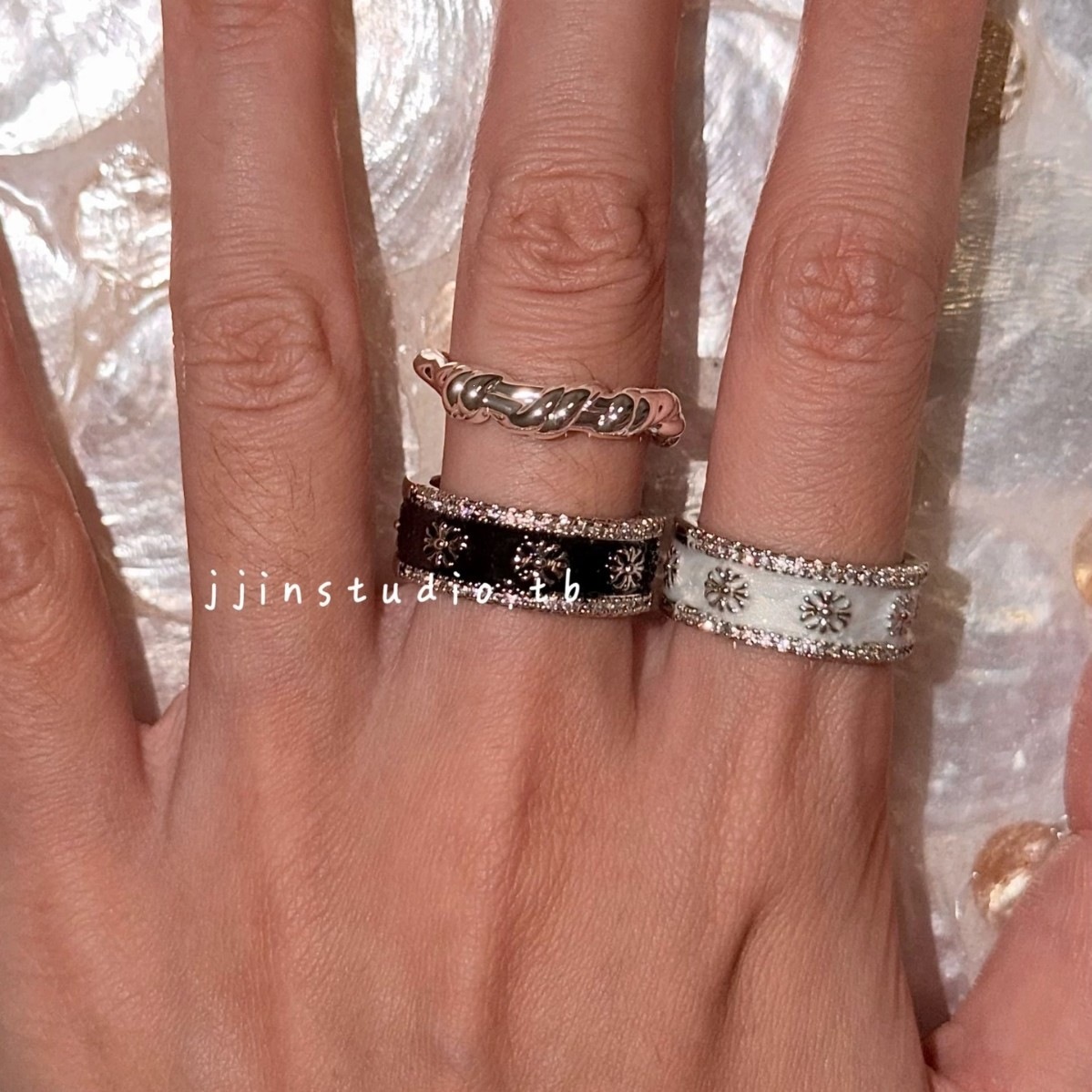 Vintage Cross Enamel Ring For Women, Elegant High Grade Niche Designed Delicate Versatile Finger Ring Jewelry