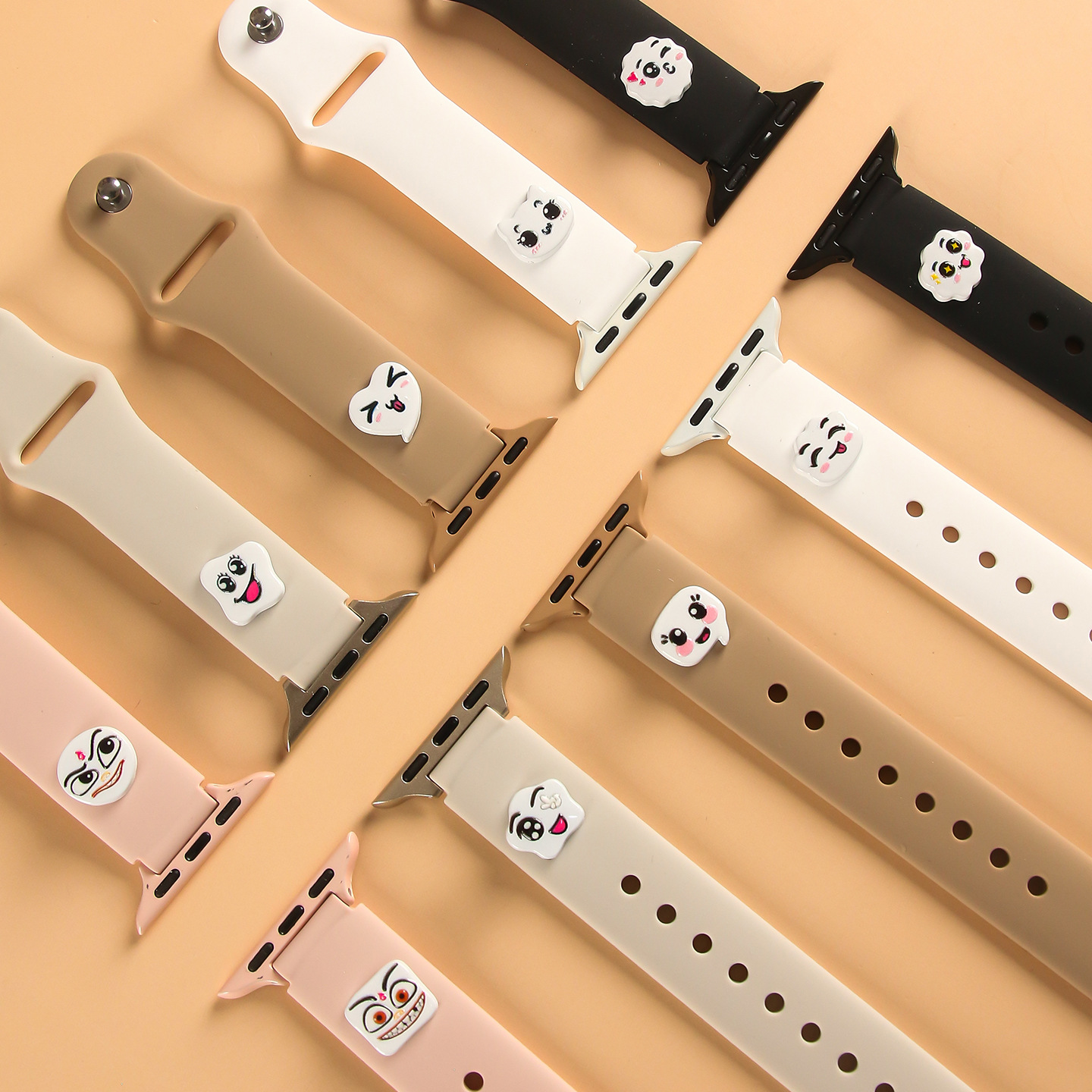 Suitable For Iwatch11 Magnetic Silicone Watch Strap DIY Wristband Xiaomi Bracelet 10 Set Accessories
