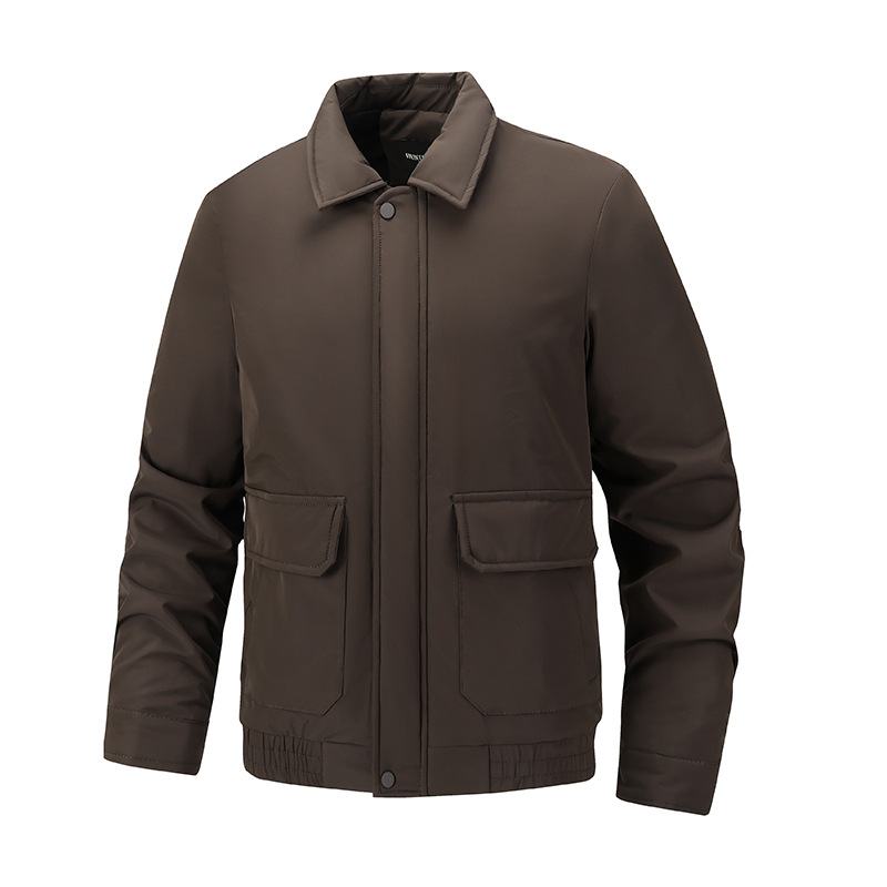New Autumn And Winter Anti-wrinkle, No-iron, Fashionable Workwear Detroit Jacket With A Turn-down Collar, High-quality Casual Coat For Men