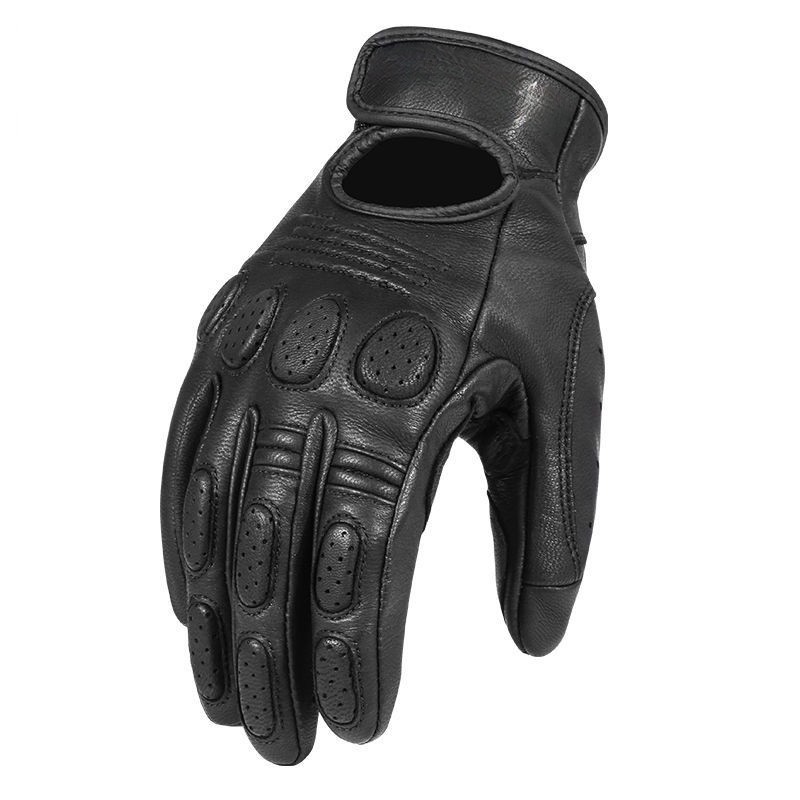 Dropshipping Four-Season Men's Genuine Leather Protective Retro Motorcycle Sheepskin Women's Touchscreen Motorcycle Riding Gloves