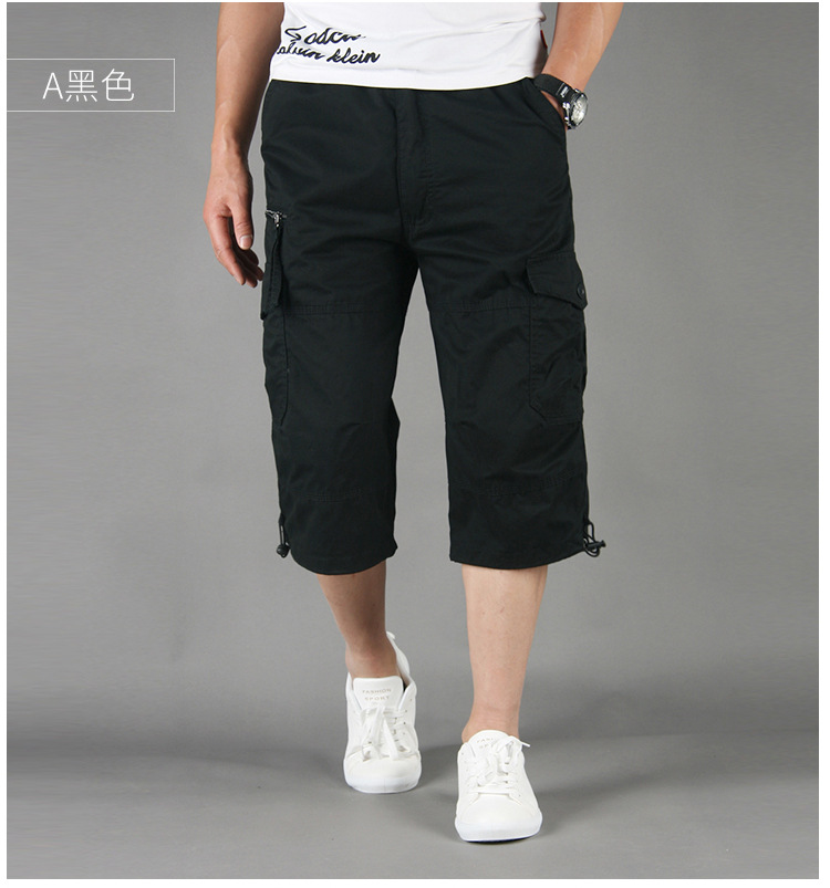 Wholesale Capri Pants Men's Overalls Pants Men's Loose Thin Men's Multi-pocket Outdoor Sports Casual Shorts — image 3 of 17