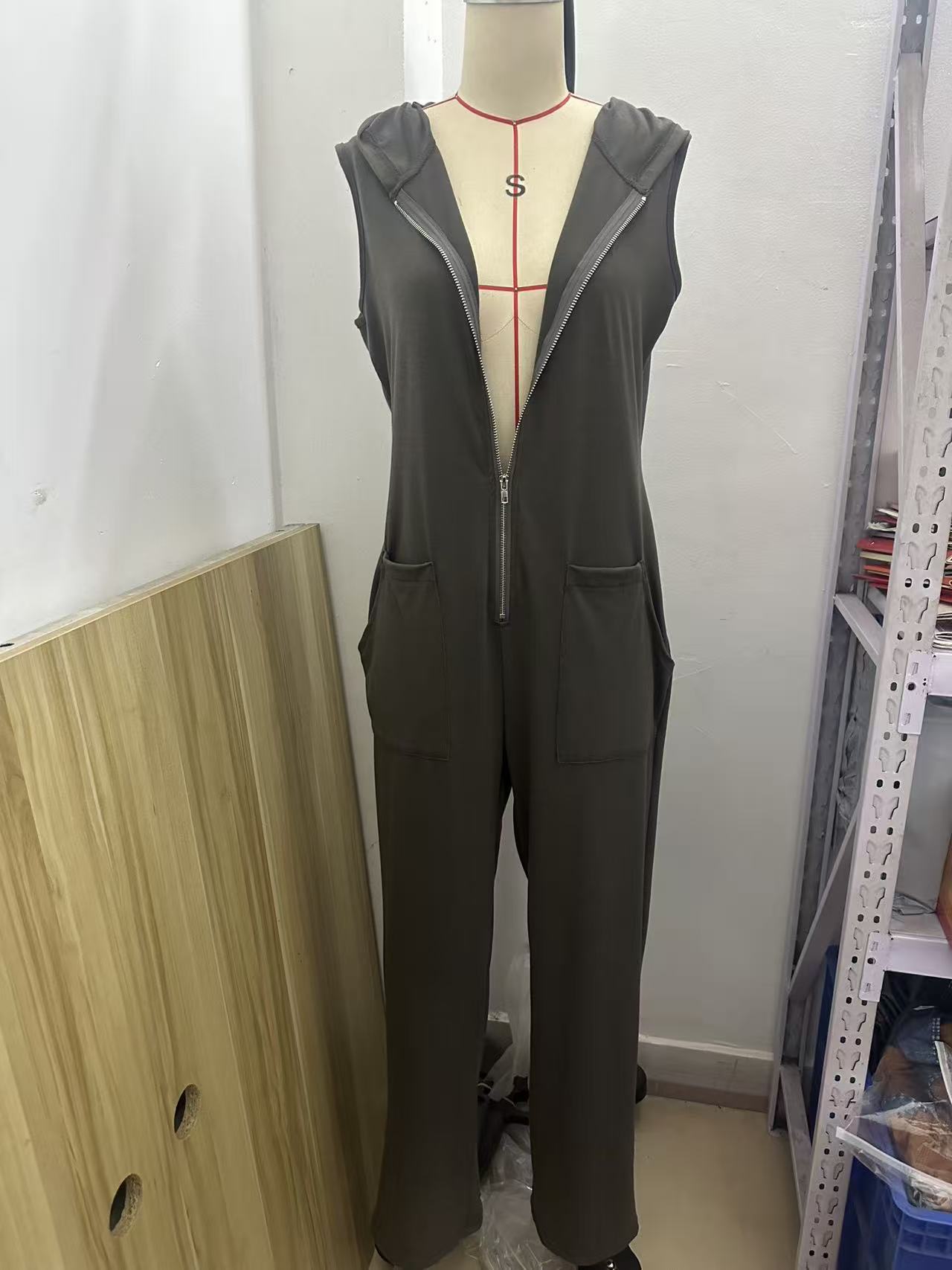 Women's hooded jumpsuit supplier image 3