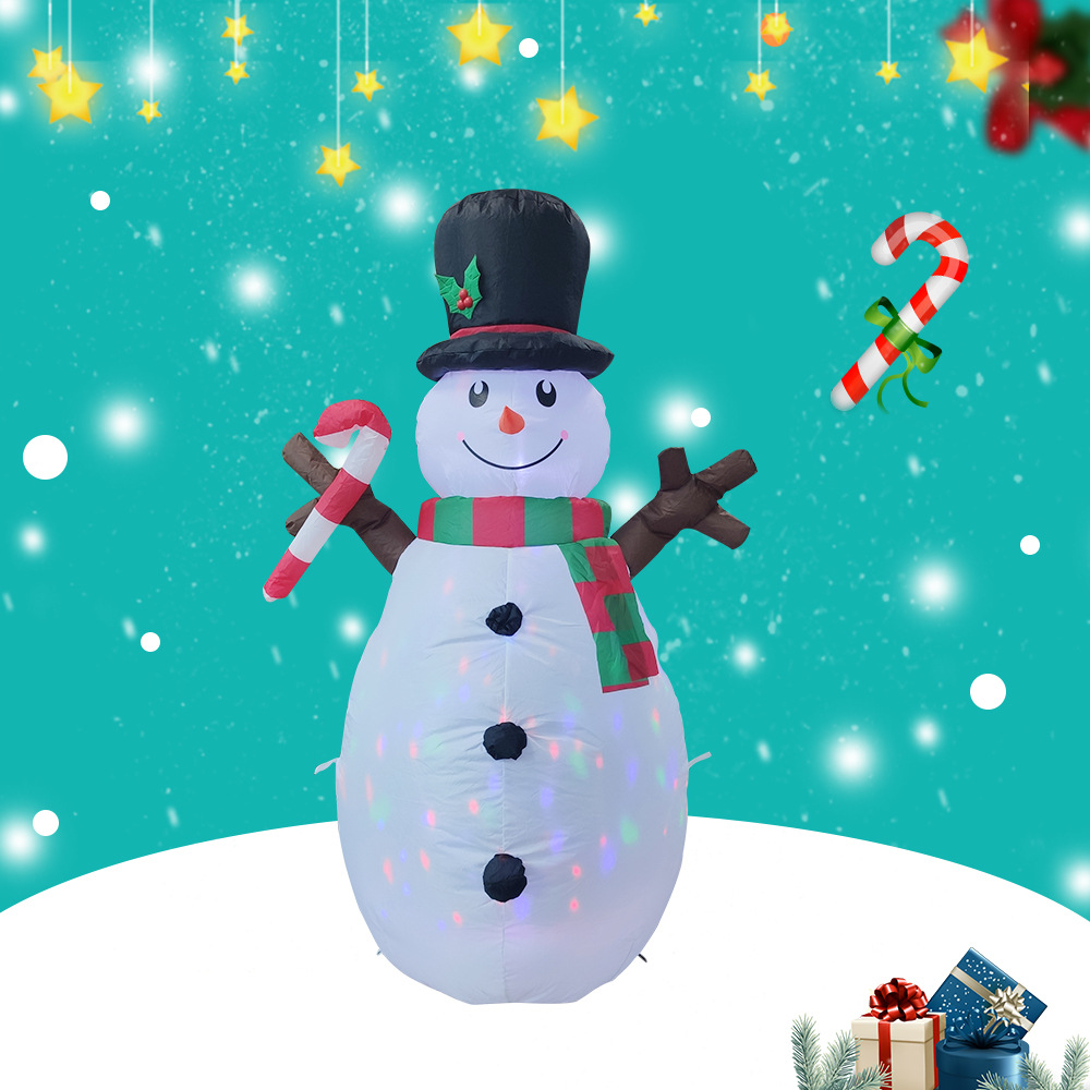 New Amazon Christmas New Inflatable Branch Snowman Air Mold 1.6 M Lantern Rotating Christmas Decoration