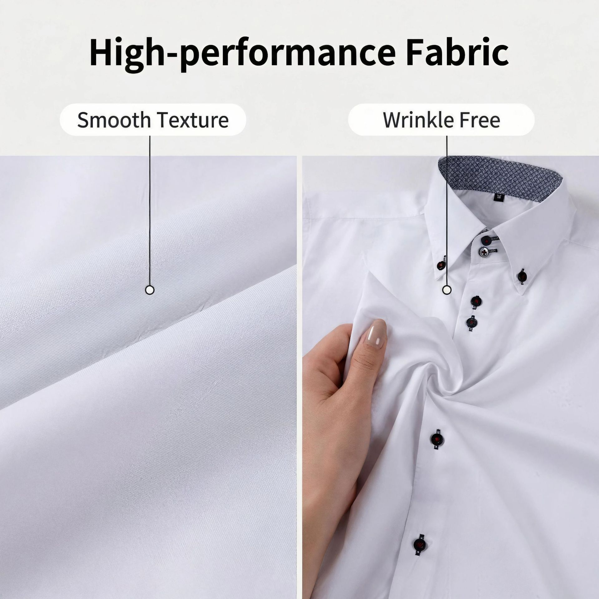 Jiana Cross-Border Specializes In Men's Shirts, Double-Breasted Stretch Non-Iron Business Shirts, Men's Long-Sleeve Temu Popular Shirts