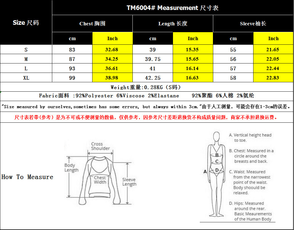 Women's Apricot Crossover Off-Shoulder Long-Sleeve Top - S to XL size chart