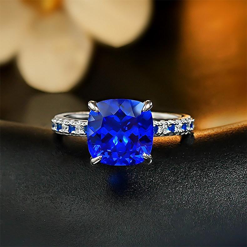 2 Carat Blue Spinel Fluorescent Light-Changing Cornflower