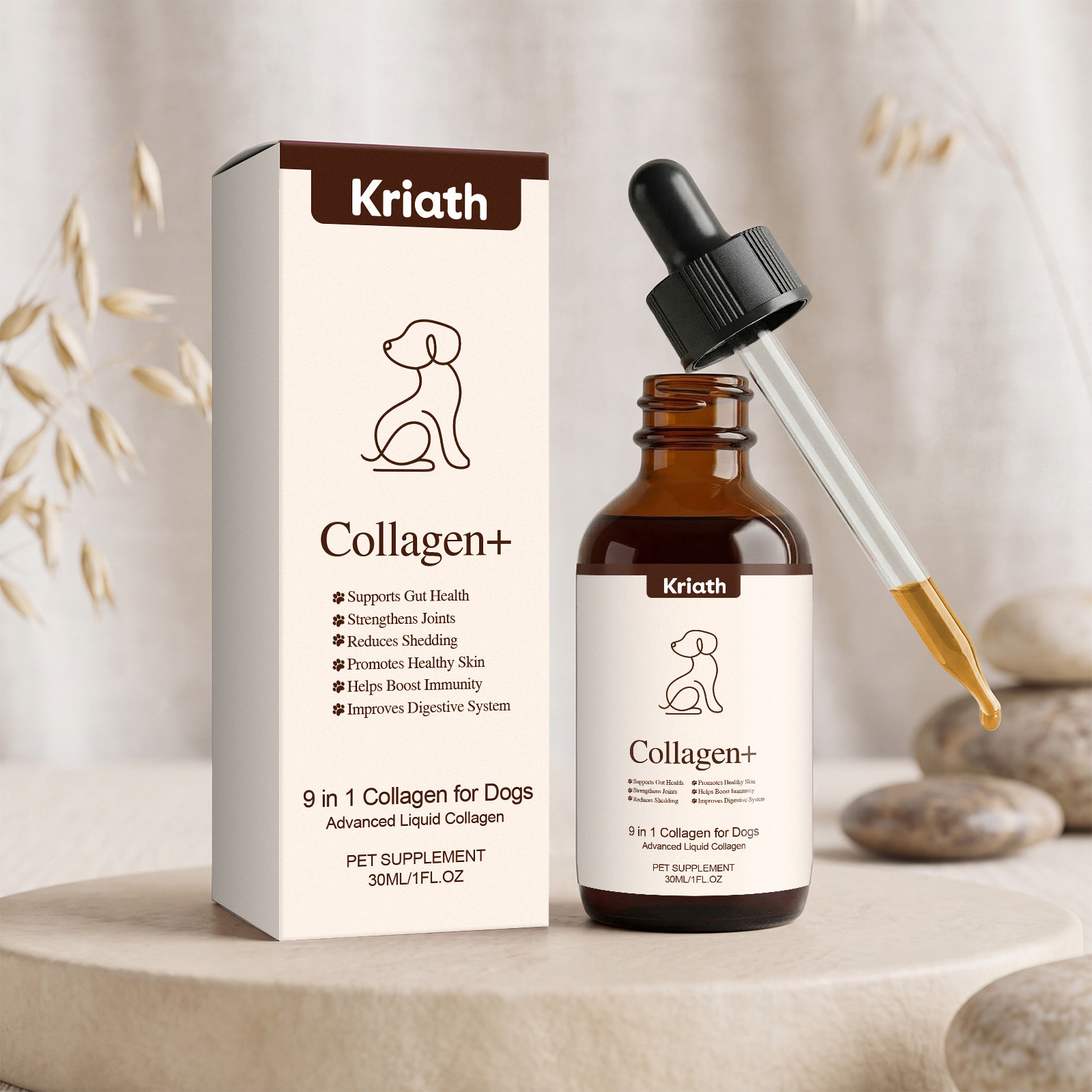 Kriath Dog Collagen Drops Gentle Care