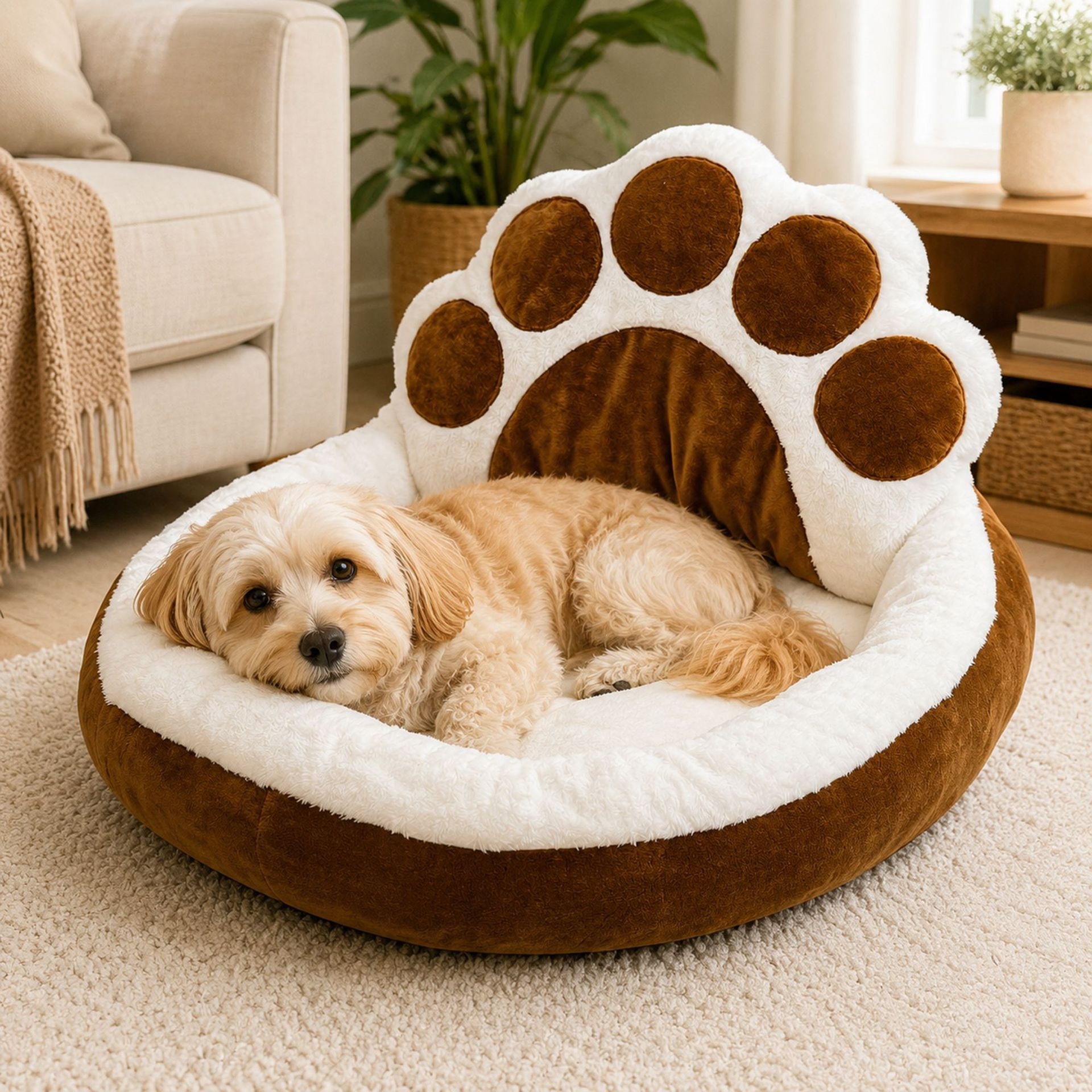 New Dog Bed, Open-Style Paw-Shaped Design, Fashionable, Cute, Soft And Comfortable Dog Sleeping Bed, Suitable For All Pets