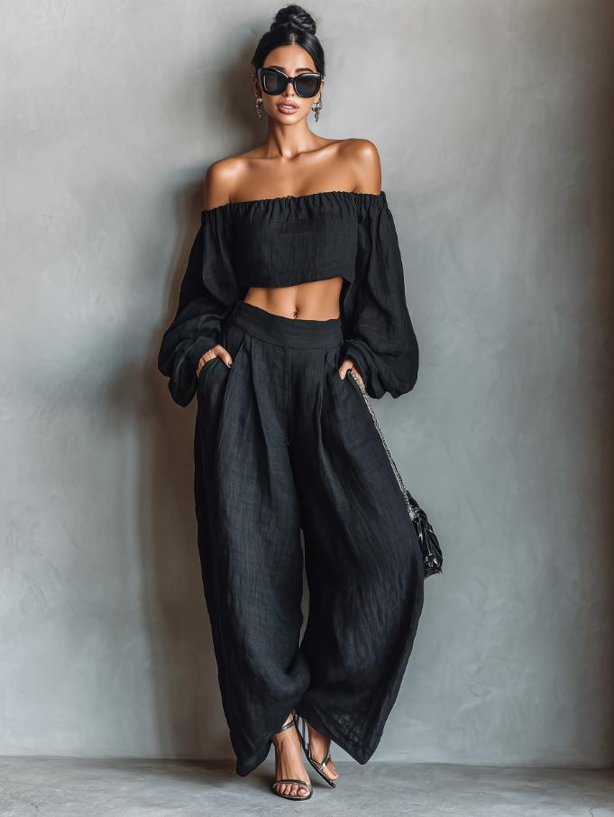 Polished Two-Piece Set — Dark Brown