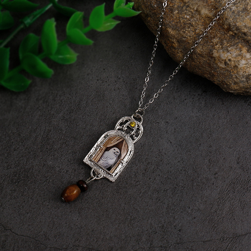 Vintage Owl Cage Pendant Necklace Silver Tone Copper Women Gothic Boho Fashion Jewelry Statement Artistic 3