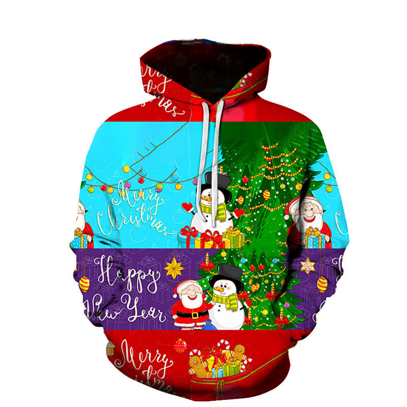 Christmas Gift Hoodie Autumn and Winter New Snowman 3D