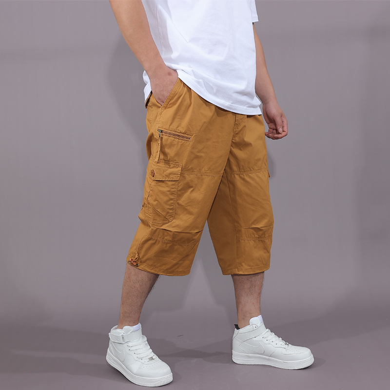 Wholesale Capri Pants Men's Overalls Pants Men's Loose Thin Men's Multi-pocket Outdoor Sports Casual Shorts — image 11 of 17