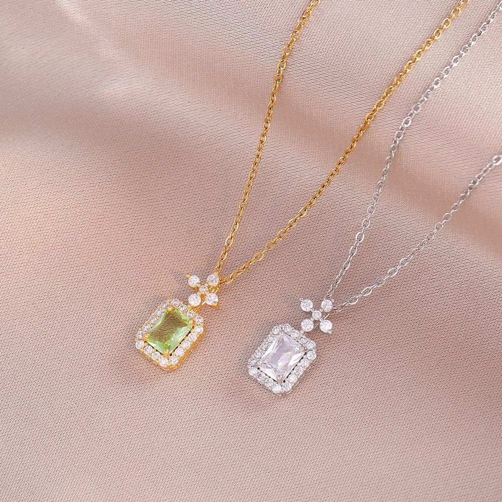 Colier pentru femei, în stil coreean și japonez, la modă și elegant, colier simplu în formă de sticluță de parfum, bijuterii cu diamante, lanț pentru