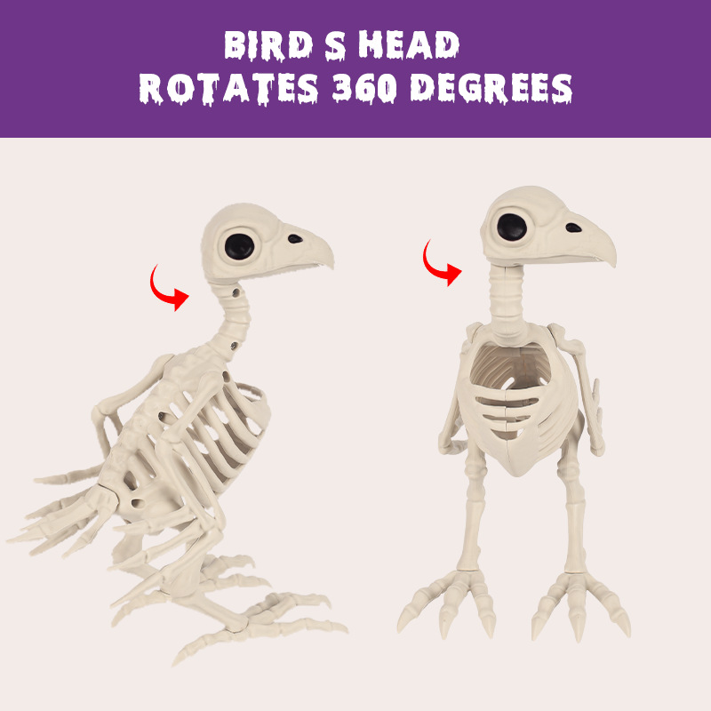 Halloween Simulation Animal Skeleton Bird Party Festival