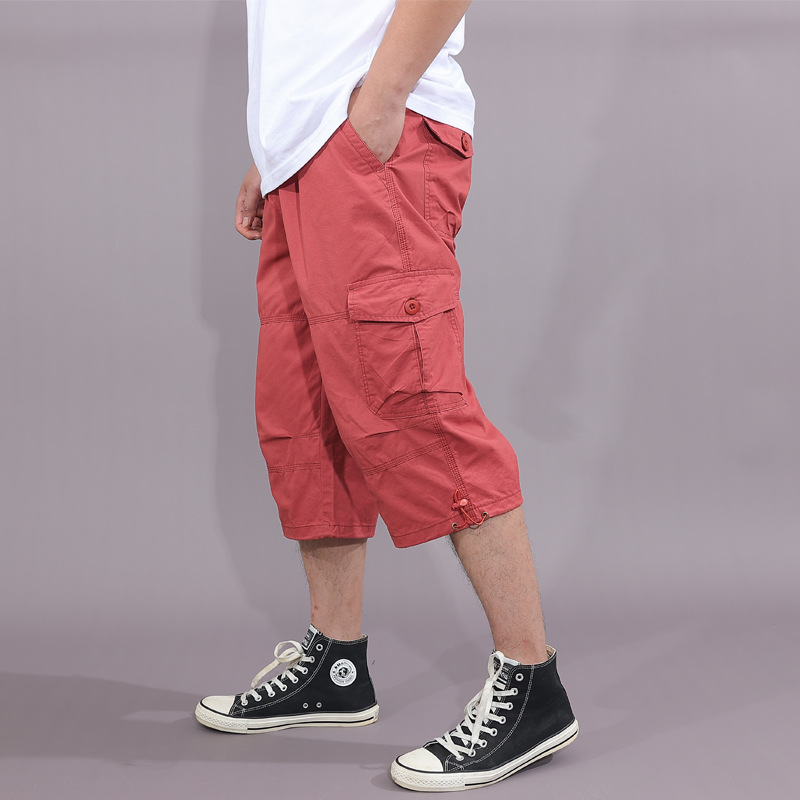 Wholesale Capri Pants Men's Overalls Pants Men's Loose Thin Men's Multi-pocket Outdoor Sports Casual Shorts — image 4 of 17