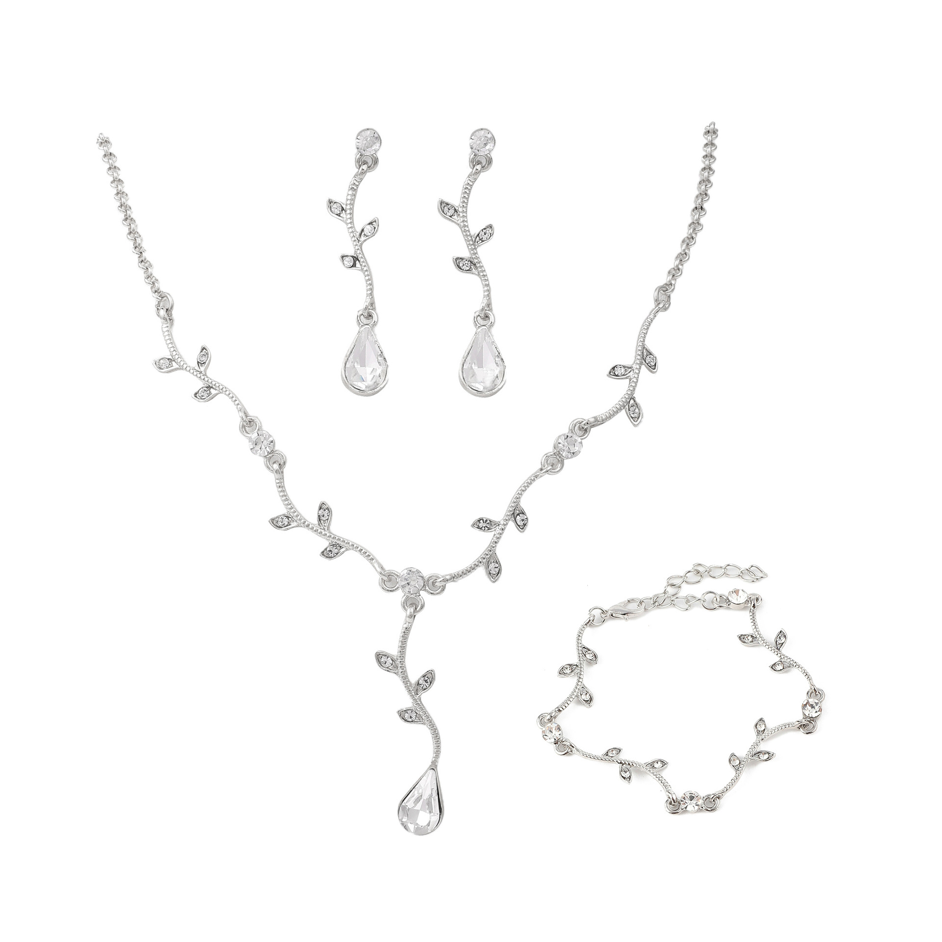 Hot Leaves Water Drops Suit Bridal Necklace