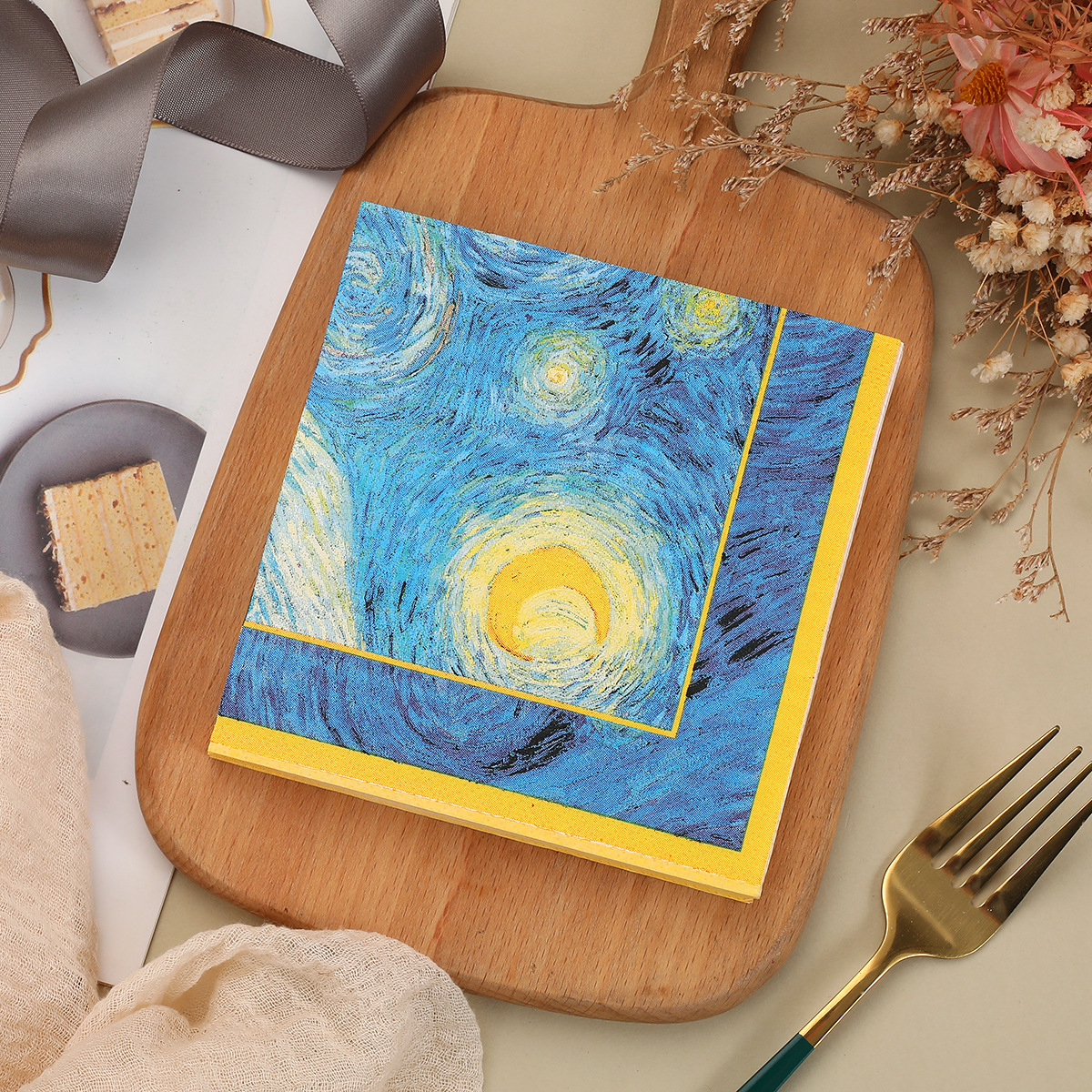 Printed Napkins Van Gogh Star Star Color Square Paper Creative Decoration Cross-border Disposable Tissue Wholesale