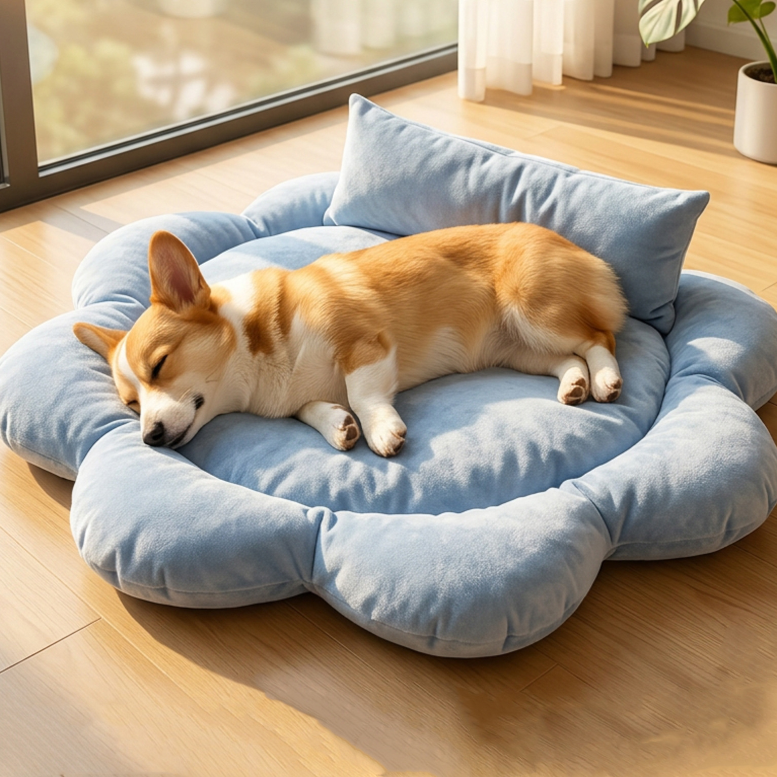 Sunflower Pet Sleeping Mat, Thickened For Autumn And Winter, Warm Nest For Cats And Dogs, Non-Slip, Washable, Suitable For Kittens And Puppies