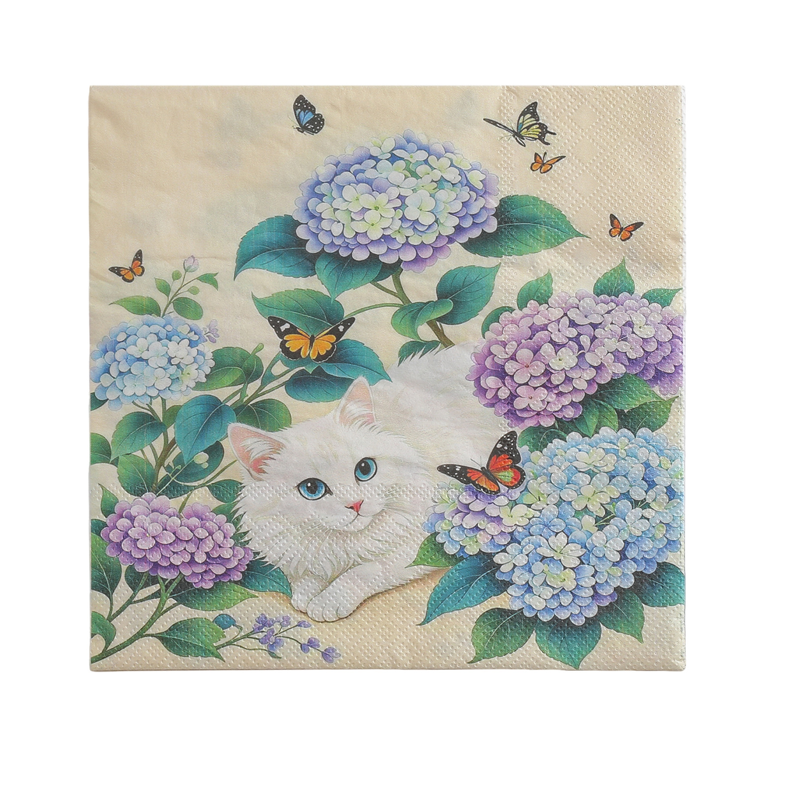 Kitten Print Napkins Party Napkins Themed Party Colorful