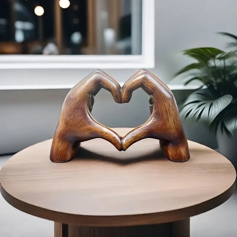 Heart-Shaped Love Finger Statue Resin Crafts Home Garden Decoration Decoration Style