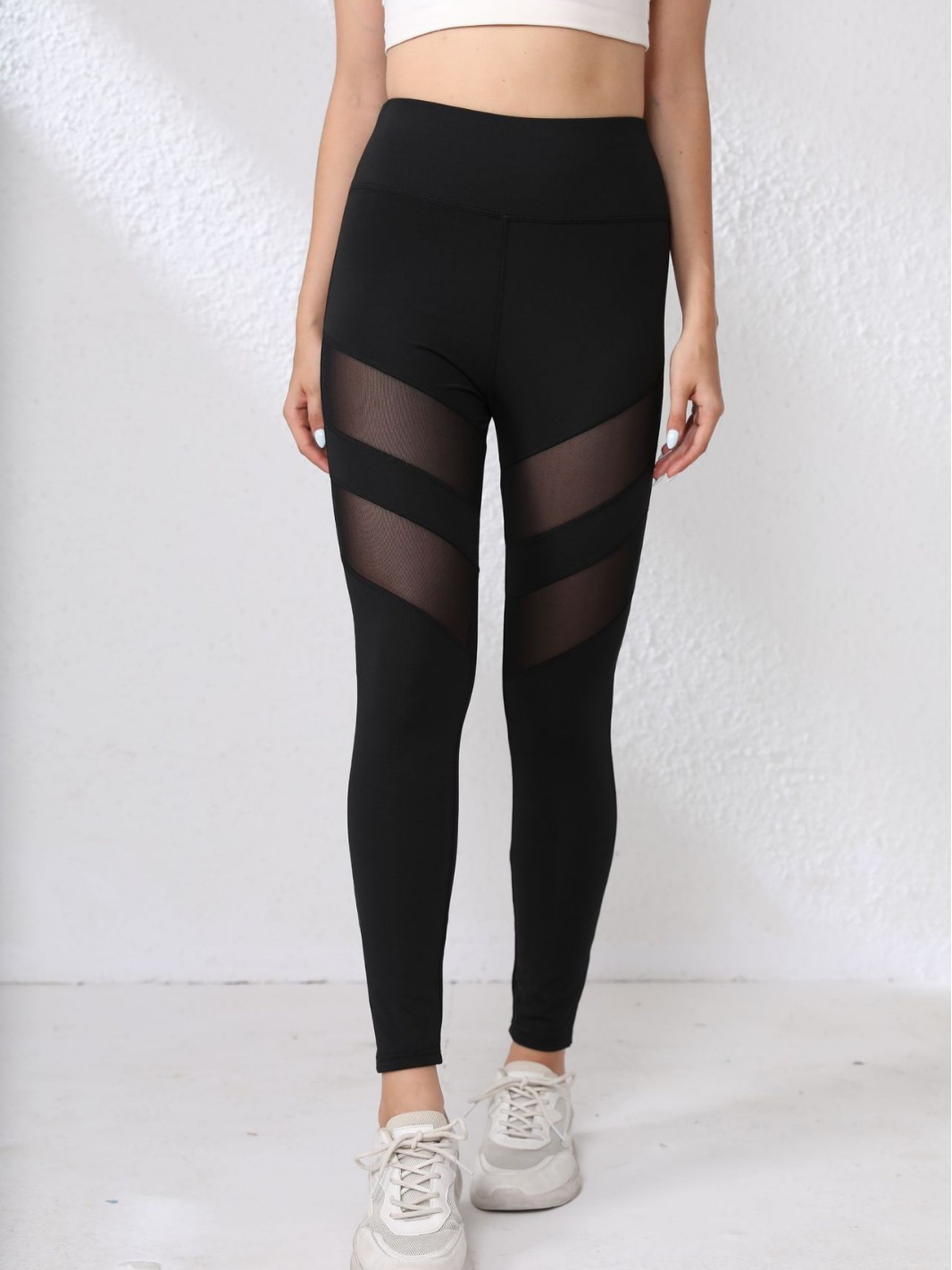 Popular Foreign Trade Yoga Pants With Mesh Inserts, High-Waisted Sports Yoga Pants, Casual Outdoor Women's High-Waisted Yoga Pants — image 2 of 5