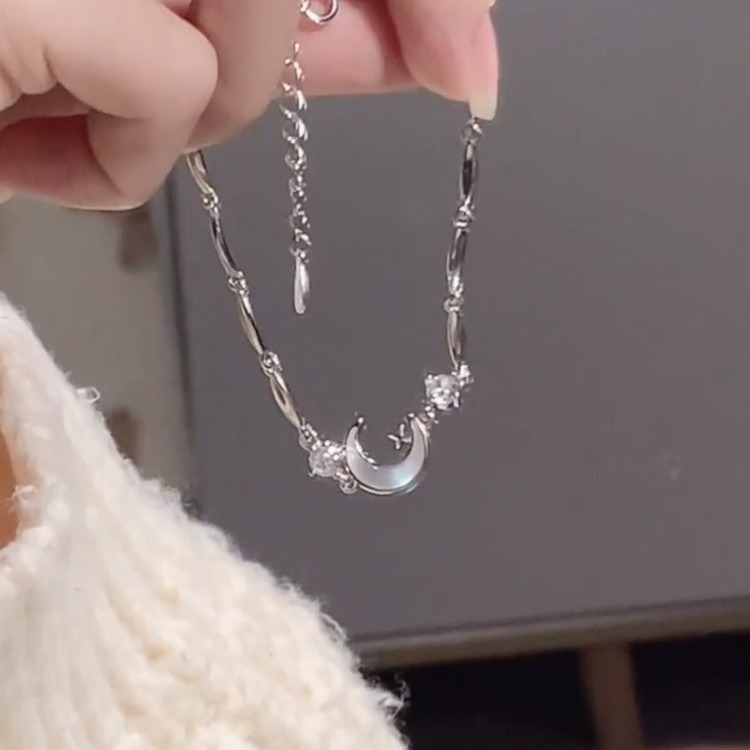 Star And Moon Mother-Of-Pearl Bracelet