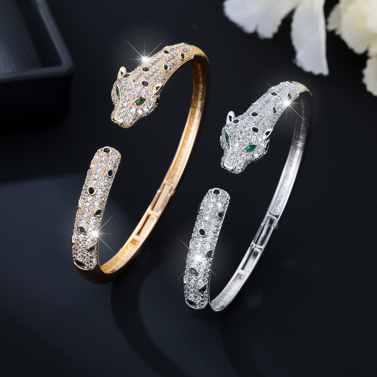 1 Bracelet European And American Style Fashion Atmosphere Leopard Bracelet Personality Exaggerated High Sense 