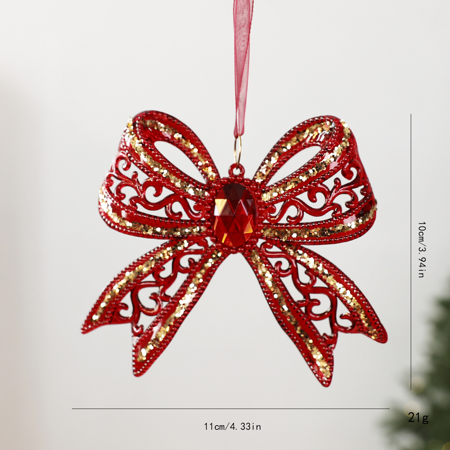 Burgundy Acrylic Christmas Ornaments, picture 10 of 12