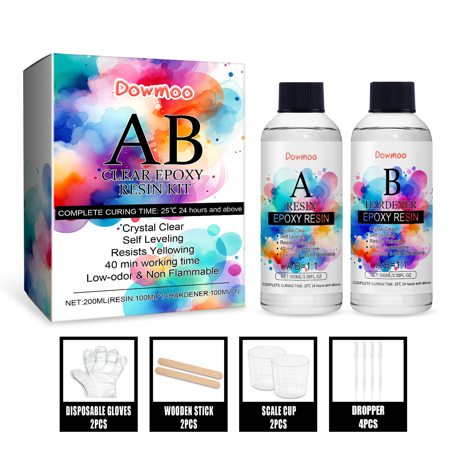 Dowmoodiy Epoxy Resin Art Kit Handmade Crystal
