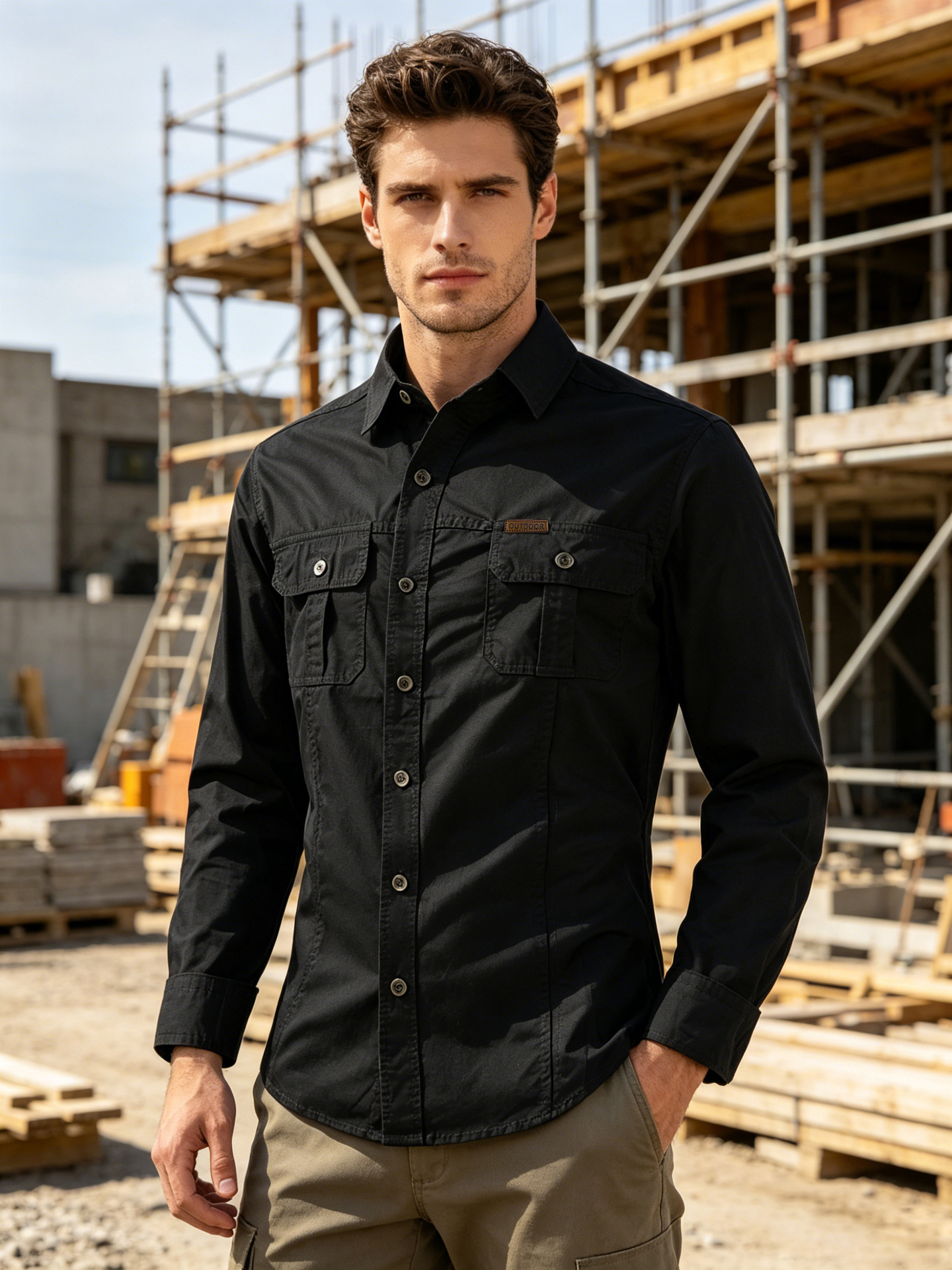 Long Sleeve Workwear Shirt, picture 5 of 9