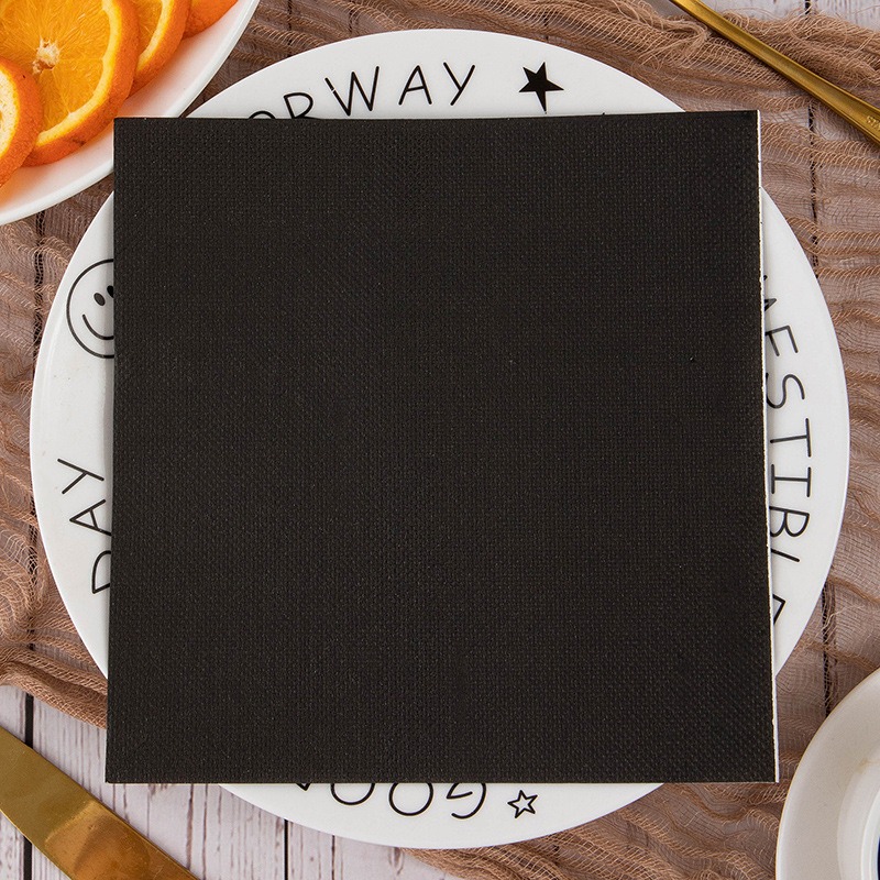 25cm Printed Pure Color Napkin Holiday Party Birthday Party High-End Hotel Restaurant Cross-Border Disposable Napkin 3