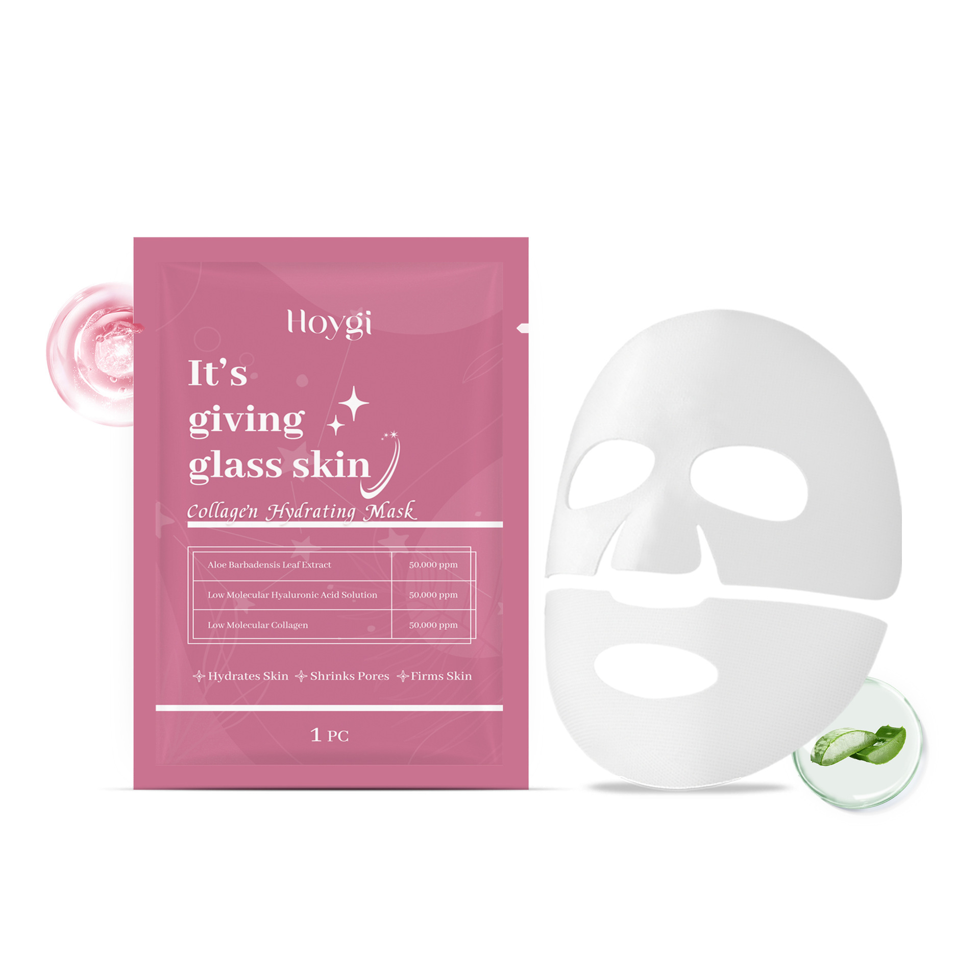 Hoygi Collagen Hydrating Mask - Gently Hydrates, Moisturizes, And