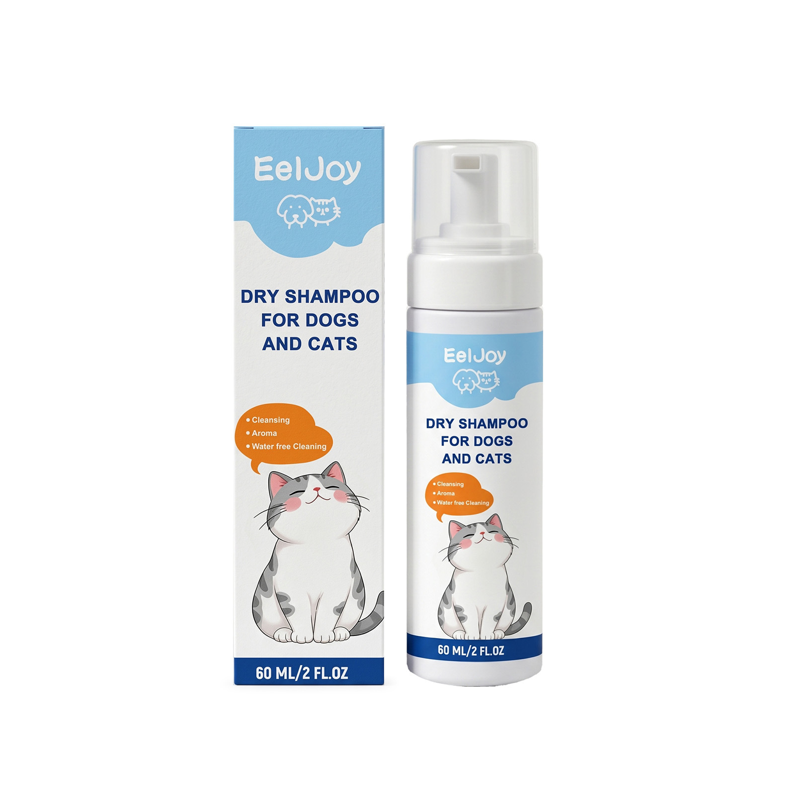 Eeljoy No-Rinse Shampoo For Dogs And Cats, Clean And Refreshing, Easy To Wipe Off, Convenient For Daily Cleaning, Practical Pet Supplies image 2