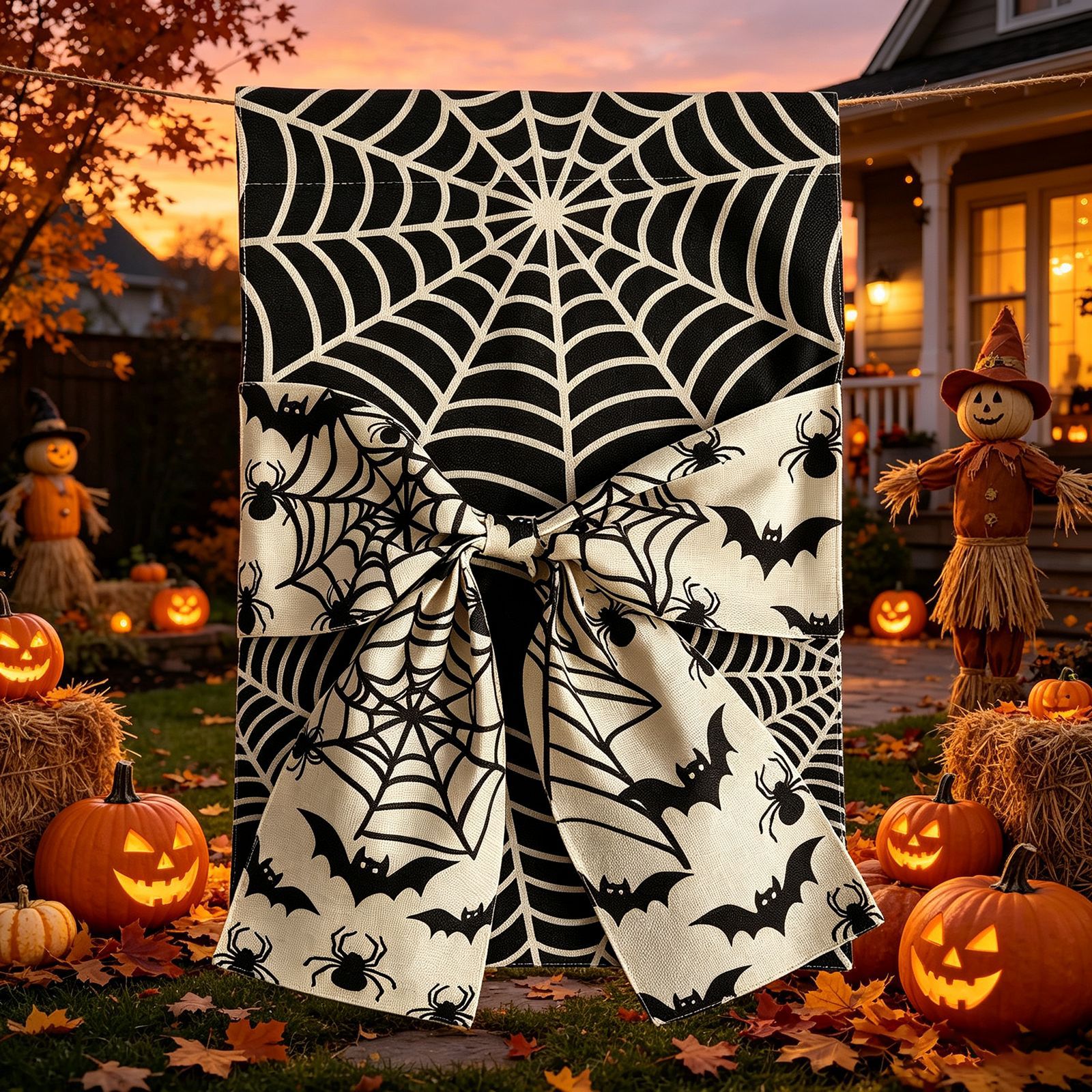 Double-Sided Bow Knot Fall Garden Flag