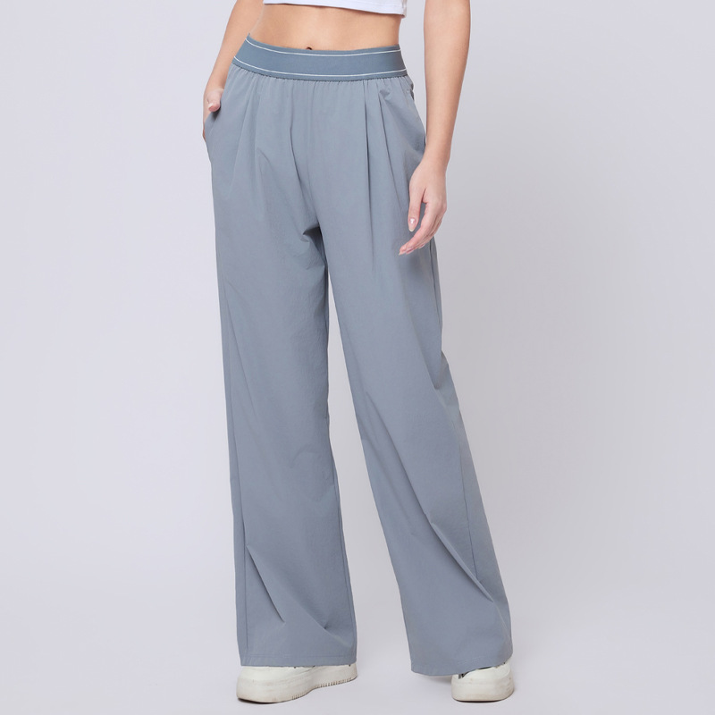 Cross-Border Exclusive Supply Of Casual Yoga Pants For Women High-Waisted Straight-Leg Lightweight Slimming Loose-Fitting Quick-Dry Spring Summer Long Pants