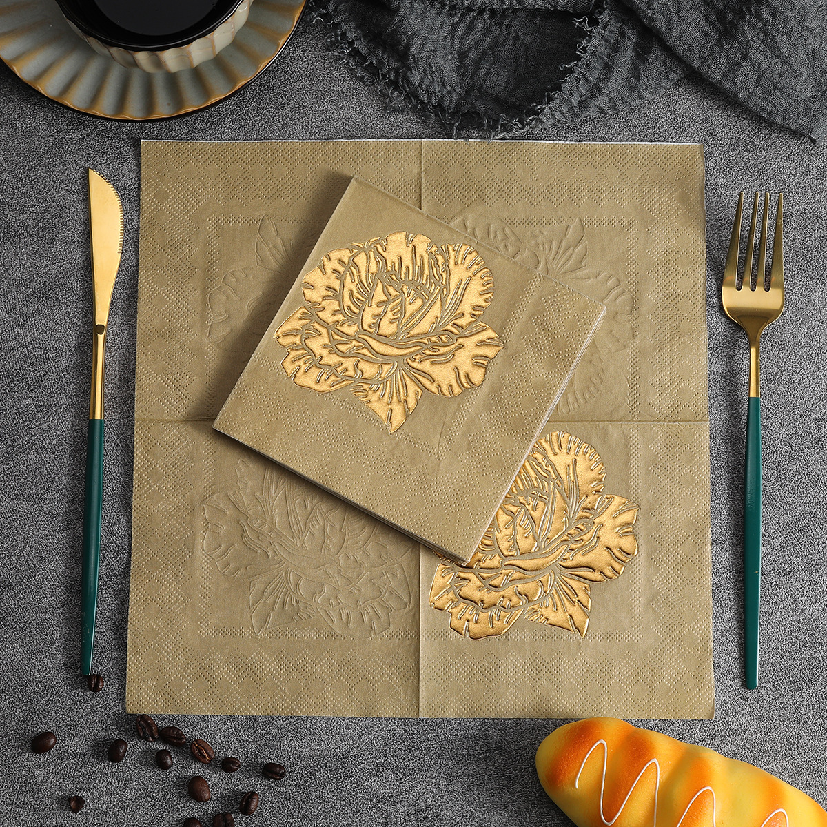 Rose Relief Paper Napkins