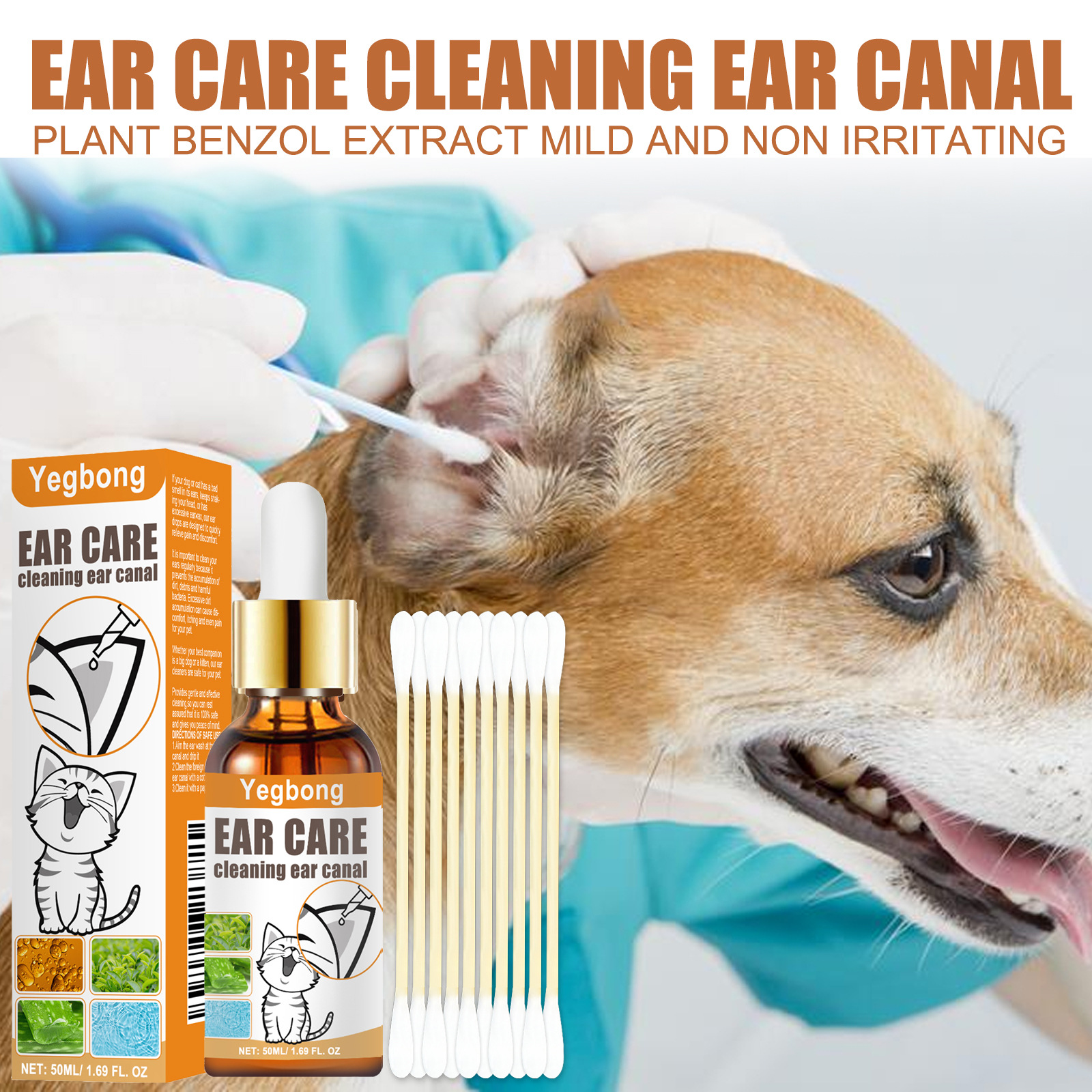 Yegbong Pet Ear Cleansing Liquid Cat