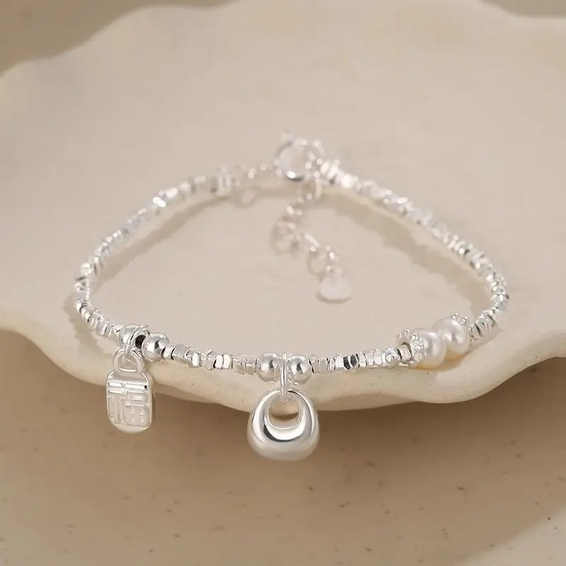 Xiaopang Fu Pearl Broken Silver Bracelet Women's