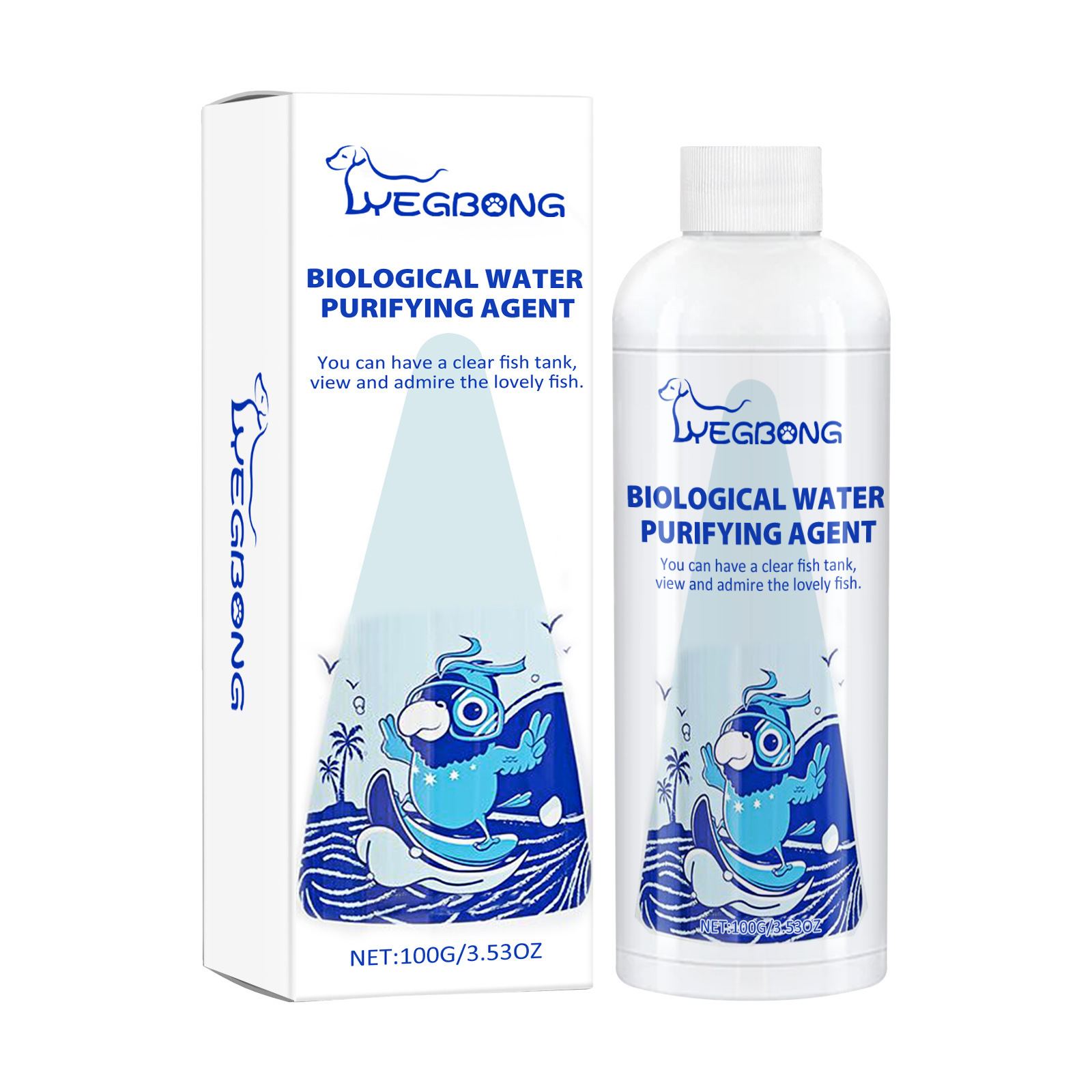 Yegbong Fish Tank Water Purifier Algae Removal Powder Fish Tank Cleaning Removes Moss And Algae, Purifies Water Without Harming Fish, Moss Remover