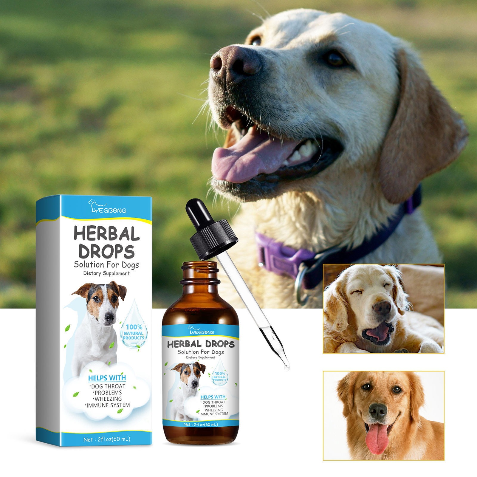 Yegbong Pet Cough Herbal Drops Body Discomfort