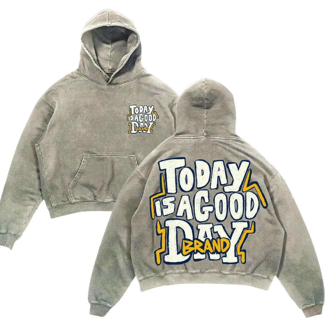 Printed Hooded Sweatshirt Men's Independent Station Fashion Trendy Popular