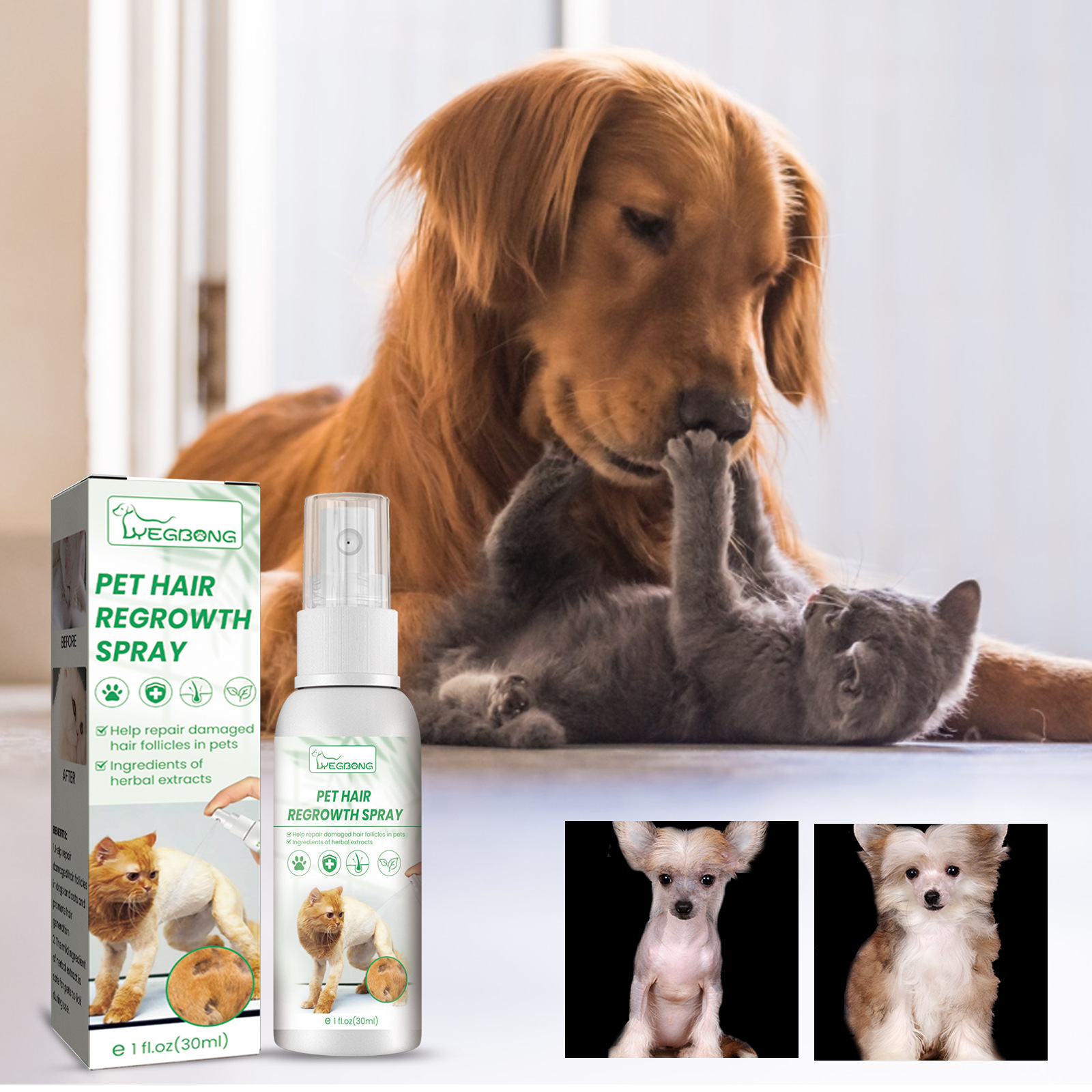 Yegbong Pet Hair Care Spray